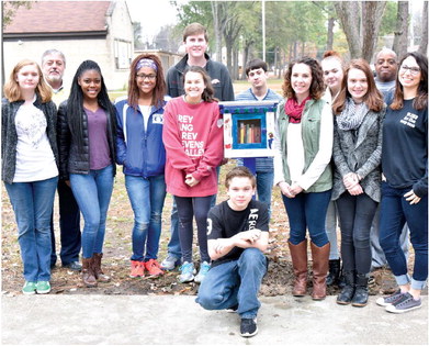 West Jr. High students, staff encourage community to read with new ‘Little Free Library’