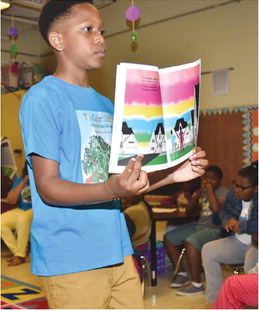 Young author visits Weaver